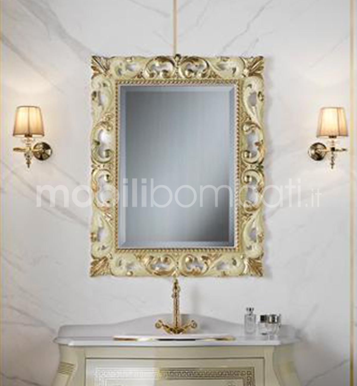 Specchio Barocco Intagliato foglia Oro - Qualità top su