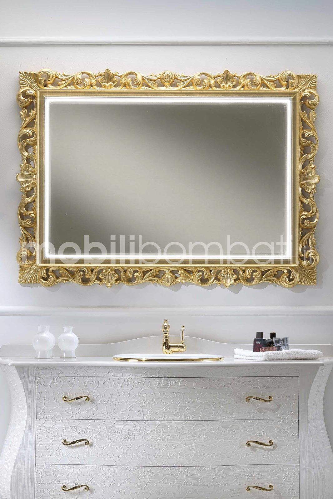 Specchio barocco led touch